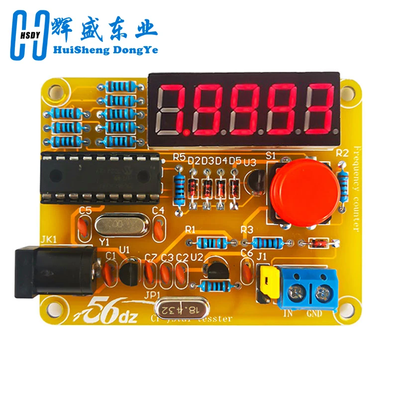 High Precision Crystal Oscillator Measuring Circuit 1Hz-50MHz Digital Frequency Meter Design DIY Welding Kit