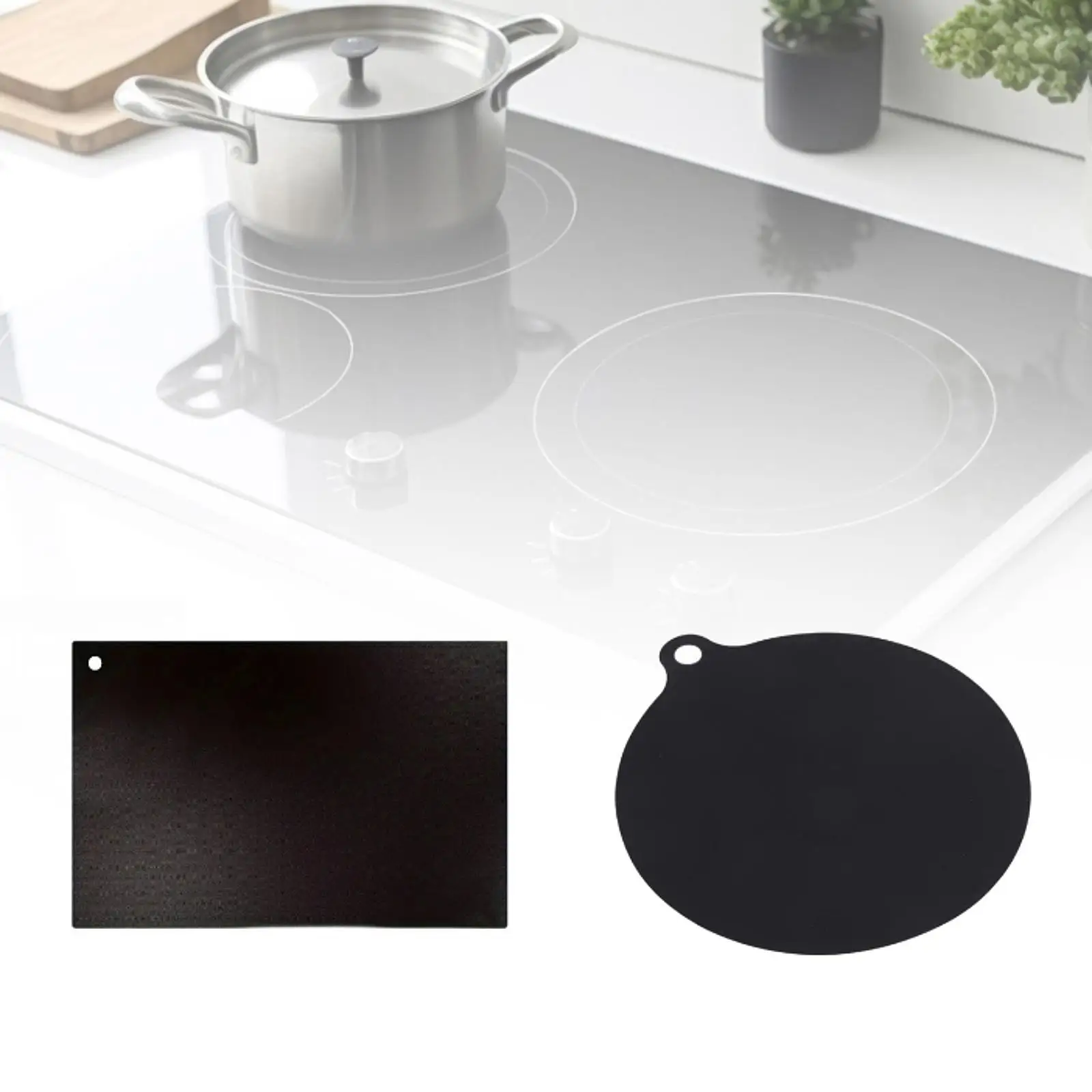

Hob Non-Slip Mat Anti-Oil Insulation Mat Hanging Hole Kitchen Protective Mat