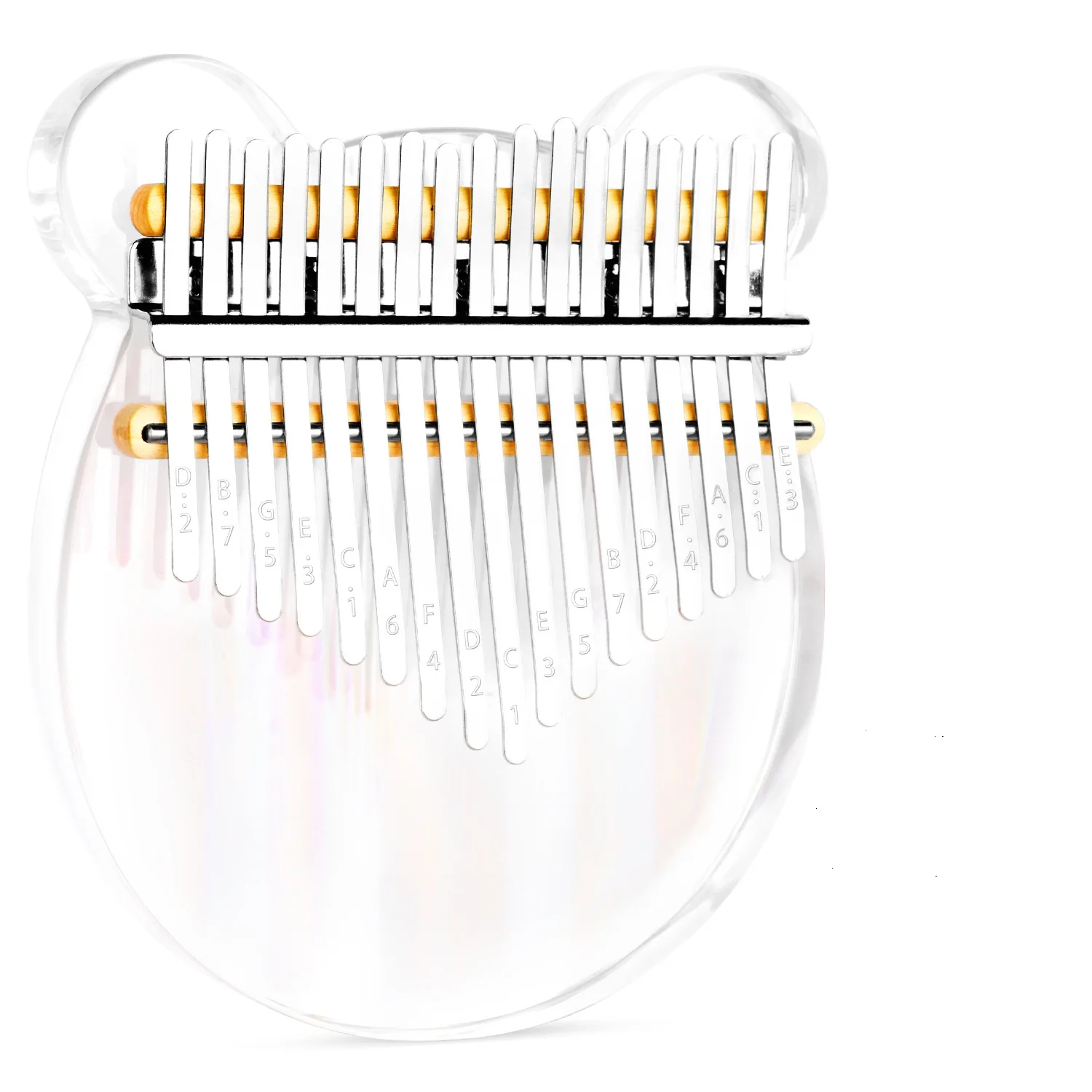 Transparent acrylic kalimba 17 keys finger piano with bear pattern,Walter Kalimba Thumb Piano