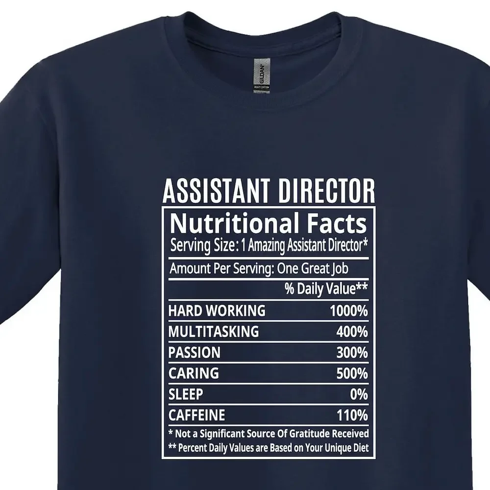 Assistant Director T Shirt Nutritional Facts S Movie Filmmaker