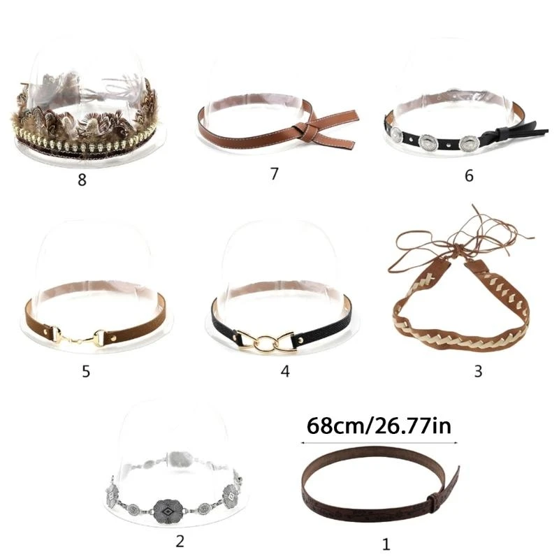 R1we Western Hat Band pour Fedora Hat Bands Cowboy Hat Bands en Bands pour hommes Western Hat Belt Bands Bands paille