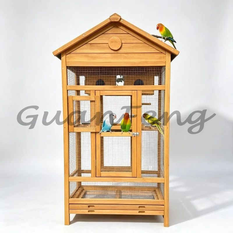 Large Luxury Outdoor Bird Breeding Cage, Oversized Pet Bird House for Household Cockatiel Budgerigar Raising