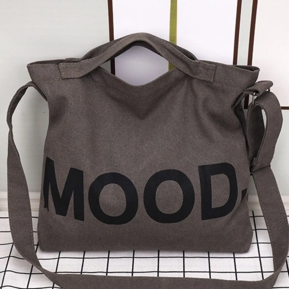

Ins большая вместительная женская холщовая сумка с буквенным принтом, корейская мужская сумка на плечо, школьная сумка в стиле ретро, унисекс