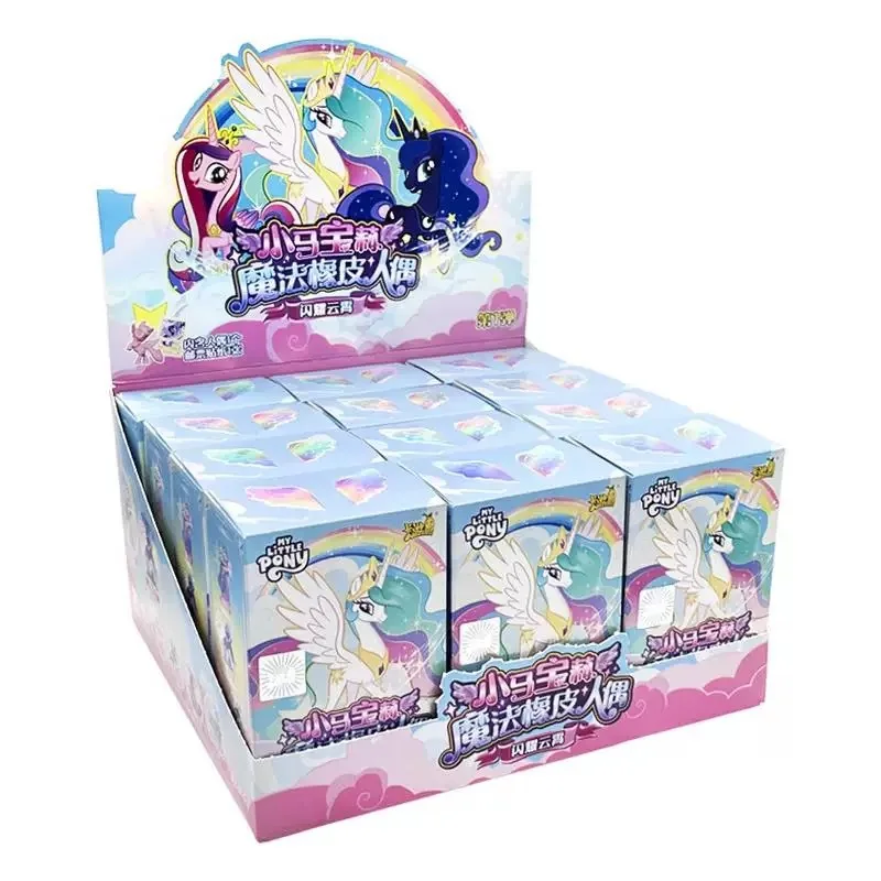 Magiczna gumka do ścierania My Little Pony - Pudełko niespodzianka - Świecąca w niebie kreatywna gumka bez chipu, modna kolekcjonerska ozdoba na biurko