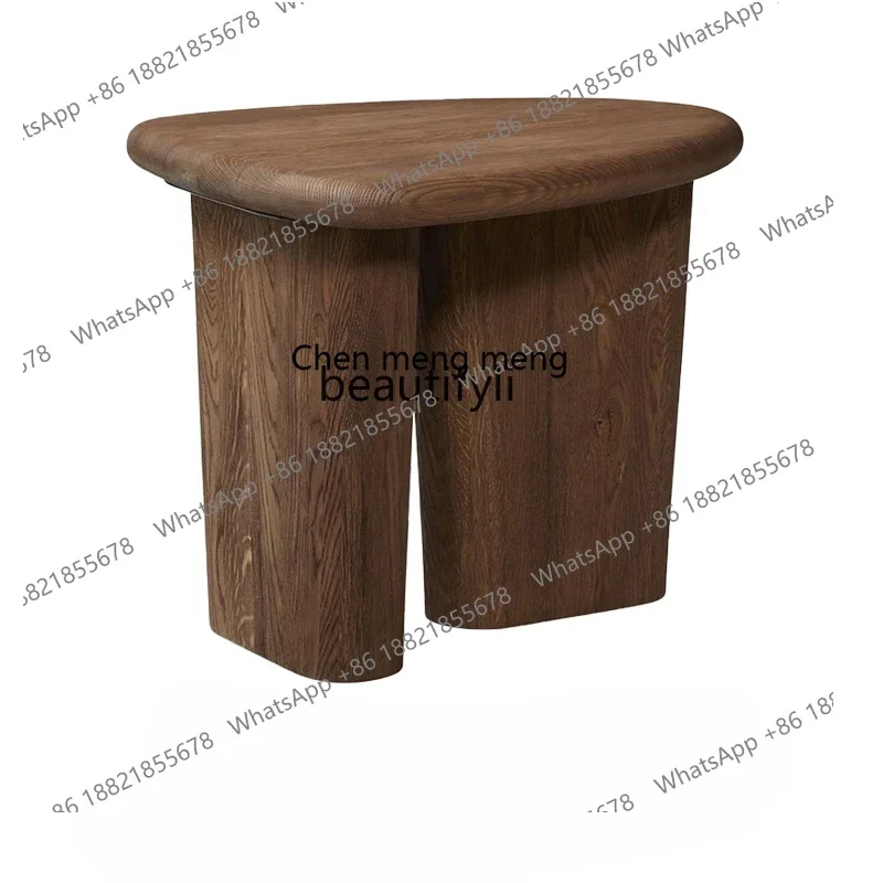 

P178 Simple Bedside Table Silk Style Side Table Oak Mid-Ancient Sofa Corner Table French Cream Style Small Apartment Bedroom Be