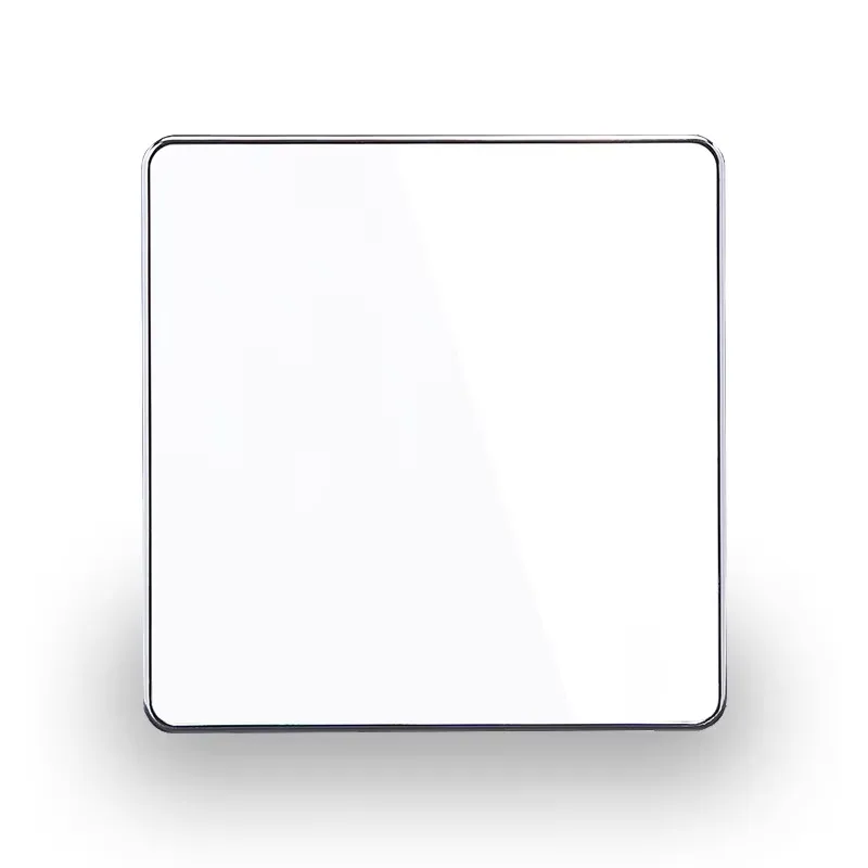 Home Hotel White / Black Color Blank Decorative Cassette Cover Plate 86mm Square Wall Panel