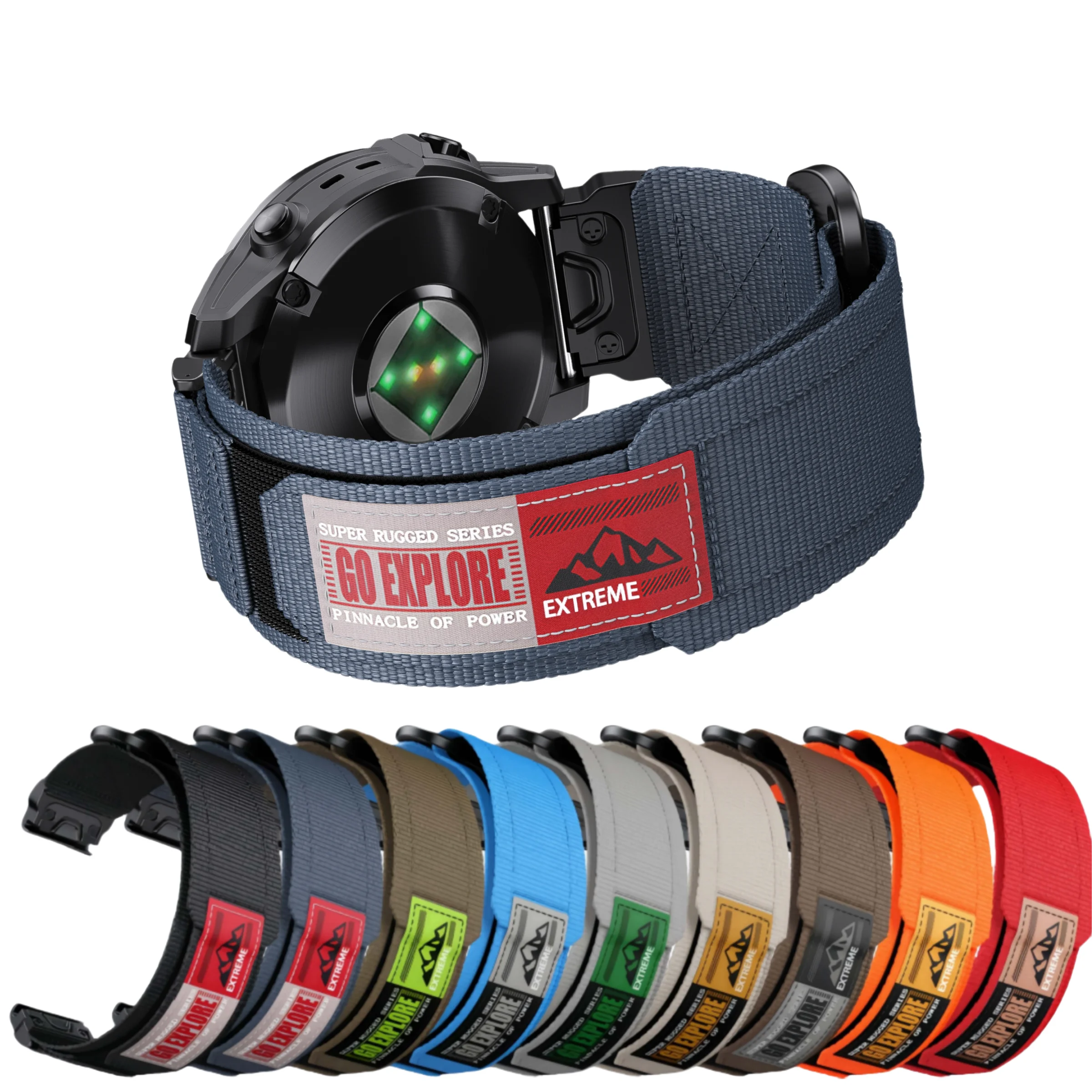 Cinturino QuickFit da 26mm 22mm per Garmin Fenix 8 8X 7 7X 6 6X 5X Plus/Epix Pro Gen 2 47mm 51mm/TACTIX/Enduro 3Sports cinturino in nylon