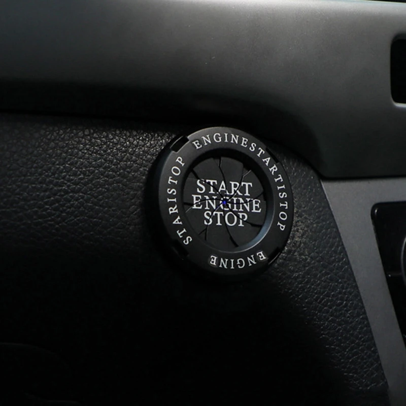 سيارة زر واحد بدء زر دوران لغطاء الحماية شخصية السيارات محرك بدء زر التوقف غطاء تعديل Sti #5