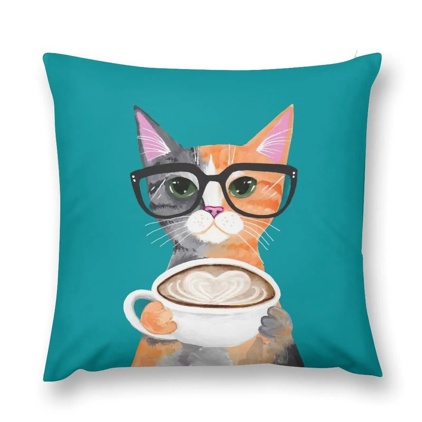 

Kitten's Latte of Love Throw Pillow Sofa Cover Decorative pillowcase Christmas Covers For Cushions pillow