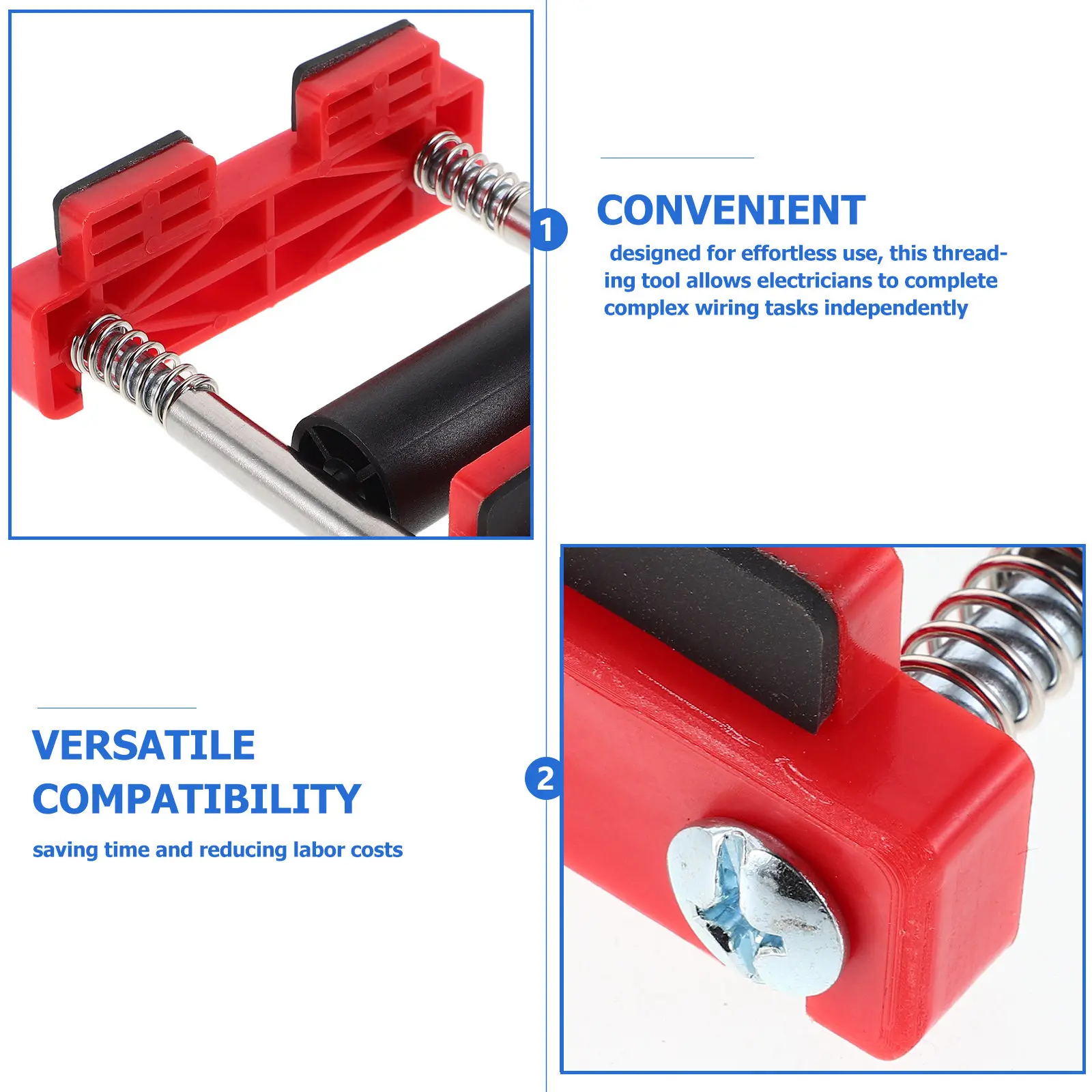 Electrician Wire Threading Tool Single-Handed Operation Cable Puller Efficient Threading Aid for Junction Boxes Sockets Home view 5