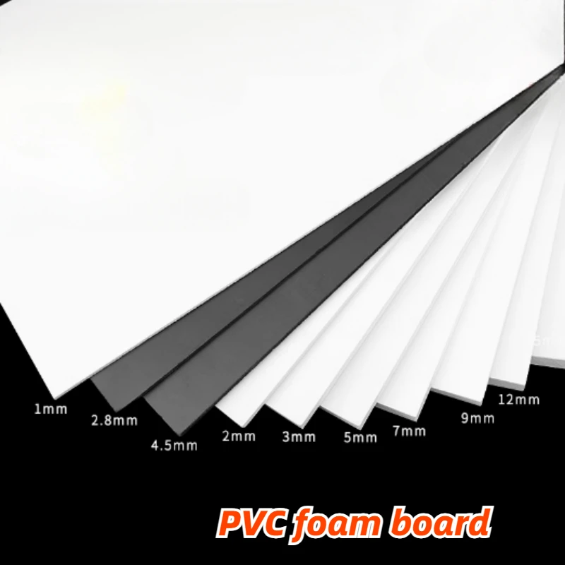 PVC Köpük Panel Siyah/Beyaz Plastik Model Levha Malzemesi DIY Model Parçası Aksesuarları Kalınlığı 1mm/2mm/2.8mm/3mm/4.5mm/5mm