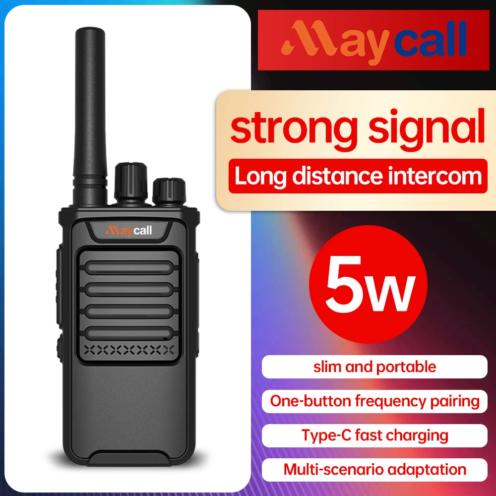 maycall-mc-338-5-watts-two-way-walkie-talkie-frs-intercom-transceiver-ipx4-water-resistance-1-10km-range-type-c-charging-for