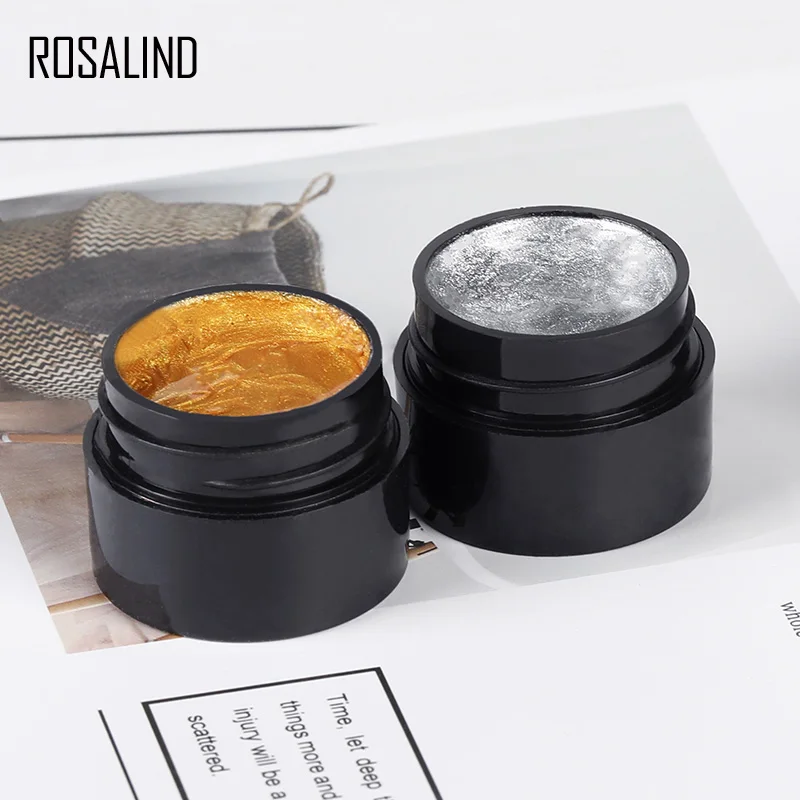 ROSALIND ปั๊มการพิมพ์เล็บกึ่งถาวร Hybrid UV Poly เล็บเจล Soak Off ฐานสำหรับเล็บศิลปะตกแต่งเล็บออกแบบ