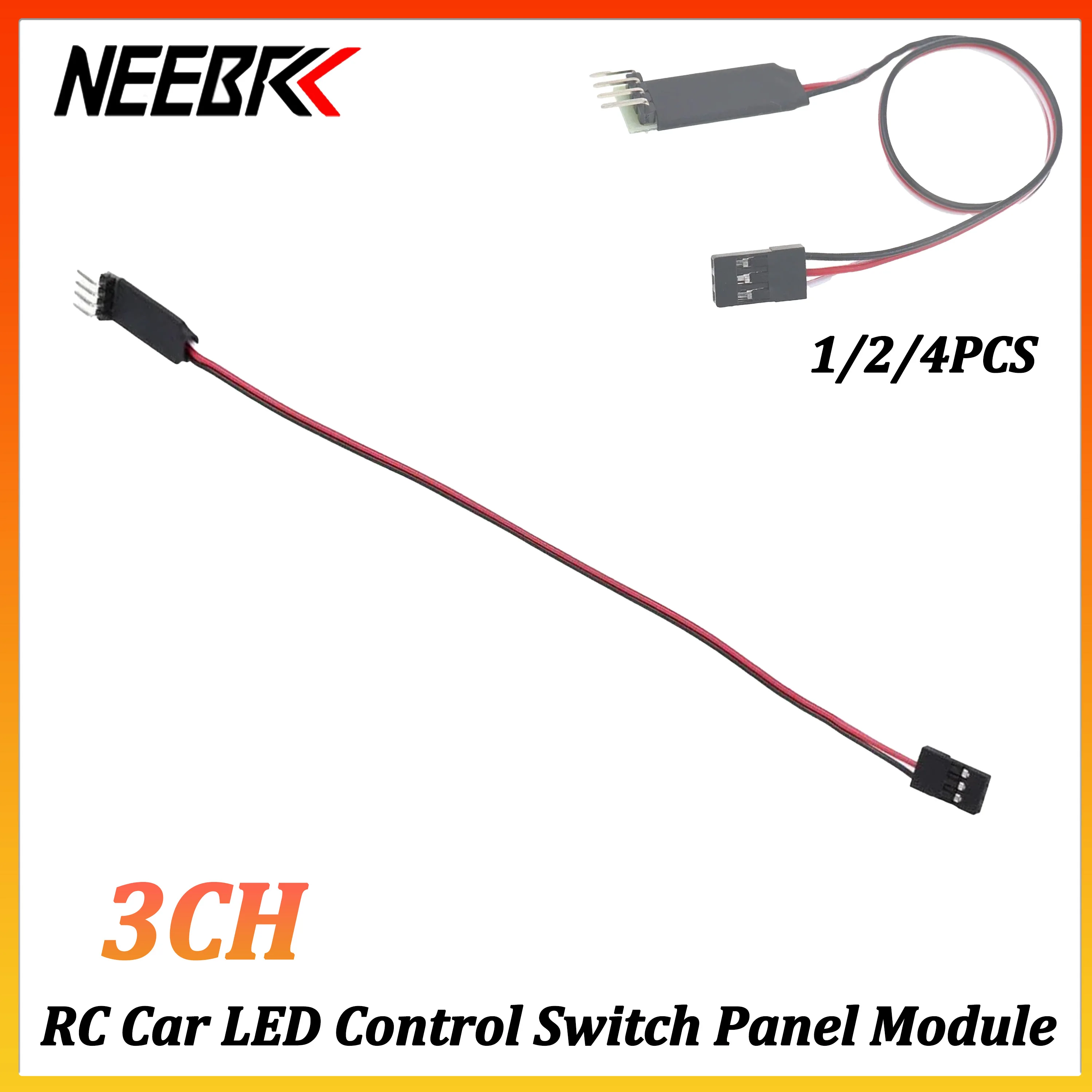 3CH Car LED Lamp Light Control Switch Panel System Module Turn on / Off for 1/8 1/10 RC Car Truck Crawler Vehicle Toy Part Axial