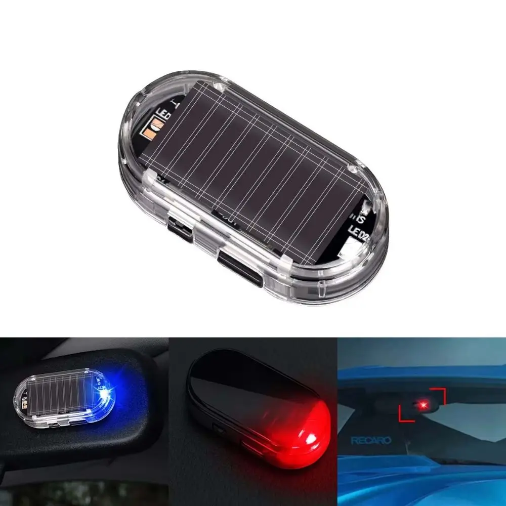 

Автомобильный поддельный светильник на солнечной энергии, противоугонная имитация противоугонной лампы, имитация манекена, сигнализация, беспроводное предупреждение