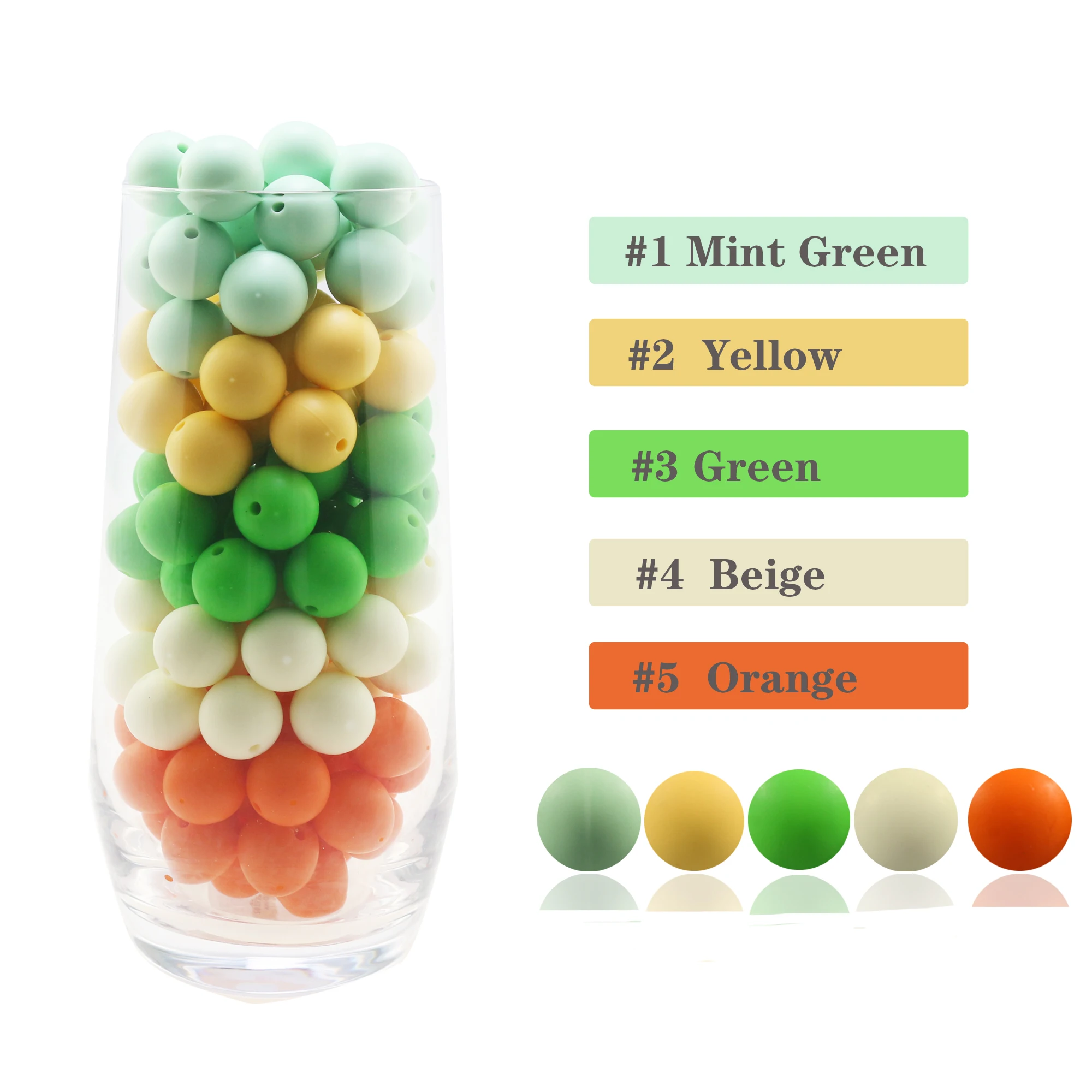 

Wholesale 100pcs 15mm Silicone Beads Eco-friendly Sensory Teething Necklace Food Grade Mom Nursing DIY Jewelry Baby Teethers