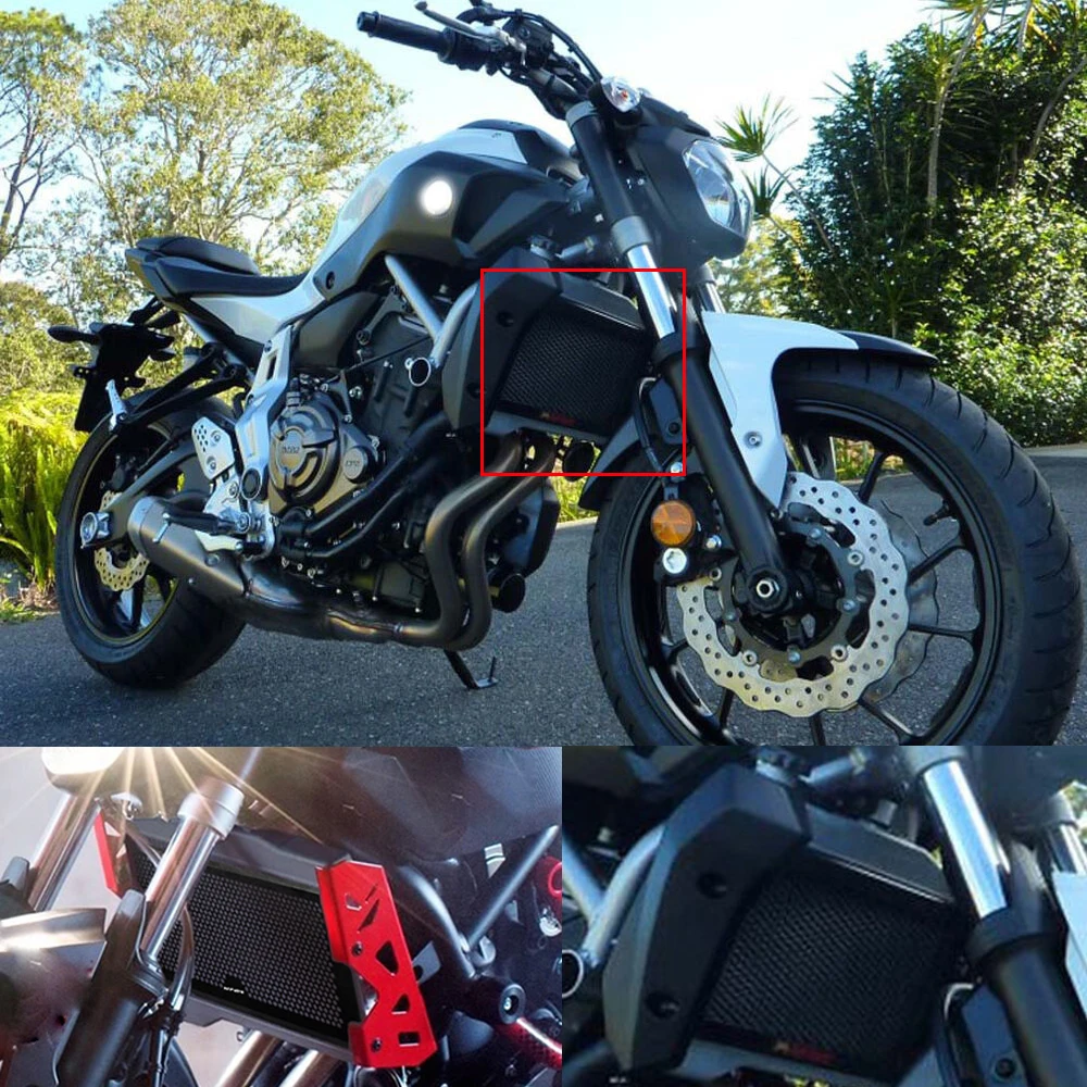 

For Yamaha XSR700 XSR 700 MT07 MT-07 FZ07 FZ-07 Motorcycle Radiator Grille Guard Cover Protective Water Tank Cooler Protector