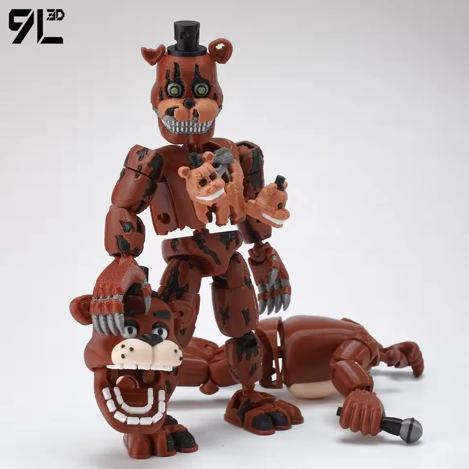 9L3D Printed Horror Game  FNAF  Fazbear's Purple Guy Toy Action Figures Anime Model Lucky13 Dummy Titan13 Collectible Model - view 4