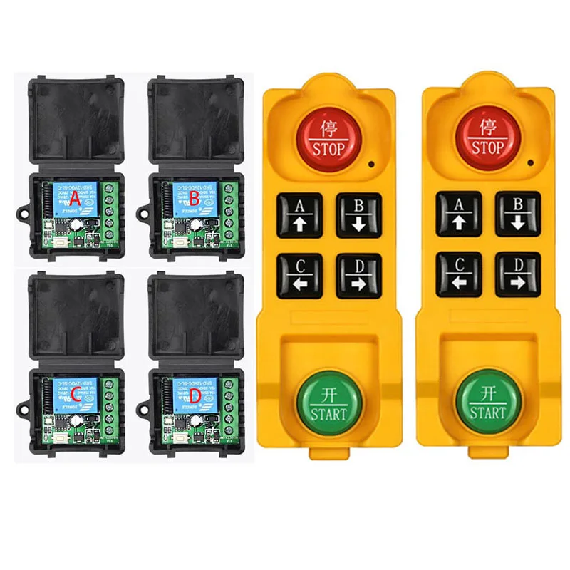 433MHZ Ndustrial DC 12V 1CH 10A RF Wireless Remote Control Switch Radio Receiver With 20-2000M Long Distance Remote controller