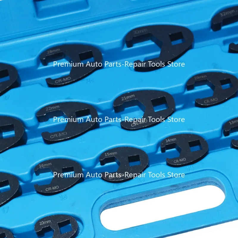 19-Piece Set Multifunctional YouTube Wrench Open Wrench Head U-joint 8-32mm Special Tool for Small Spaces