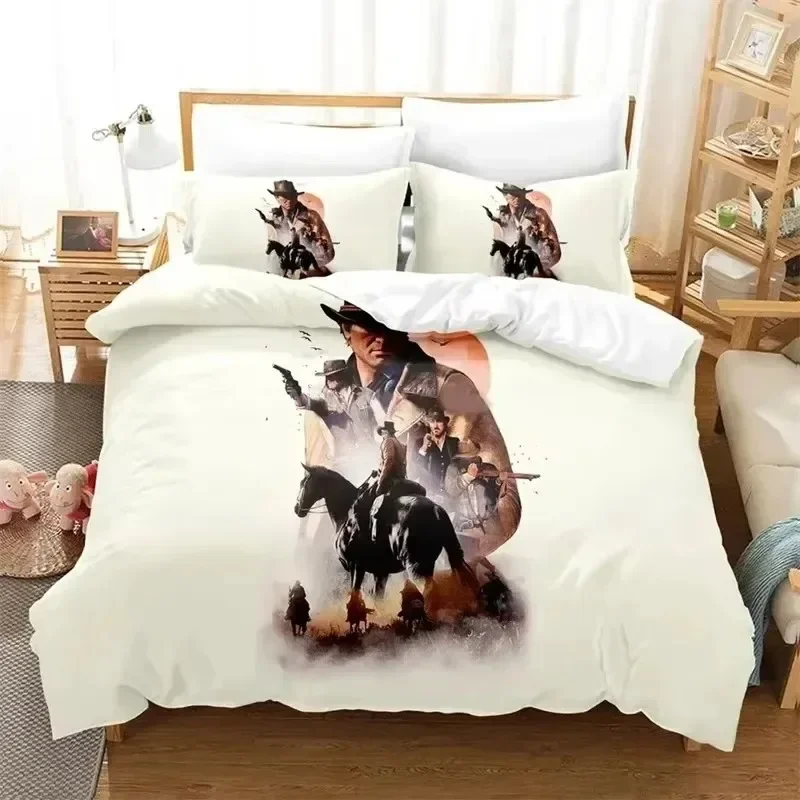 Game Red Dead Redemption Bedding Set 3D Printed Suitable for Bedroom Duvet Cover Set With Pillowcases Kids Home Textile