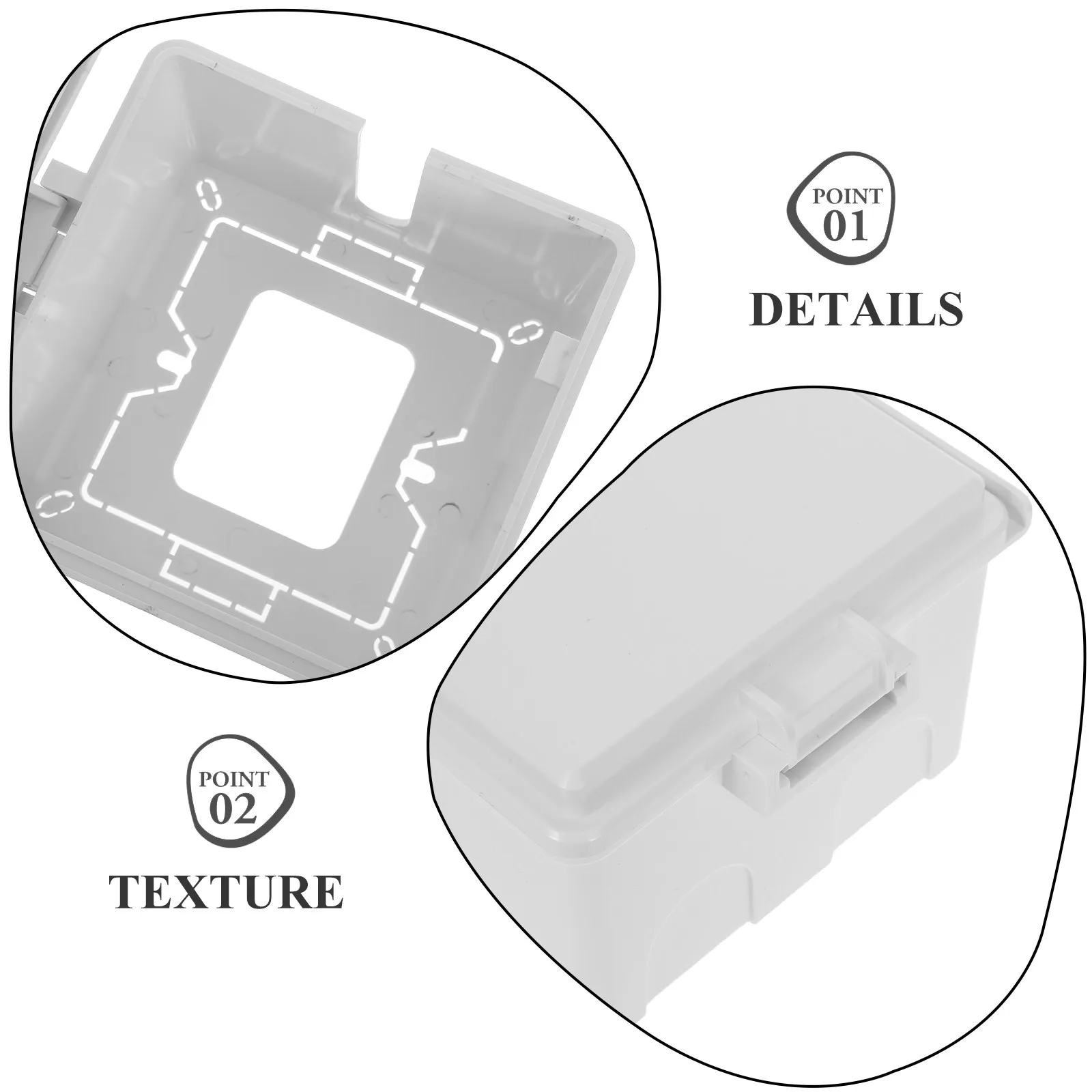 Waterproof Outlet Box Cover With Lock Key Outdoor Outlet Protector Socket Cover Waterproof Electrical With Lock Receptacle Case view 5