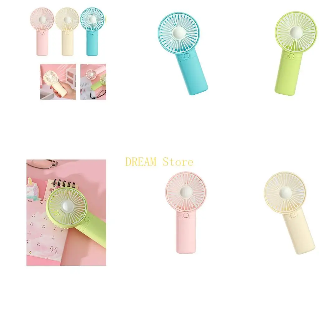 Pocket Sized Handheld Fan 3A Battery Powered With Attached Strap For Convenience Best Sale