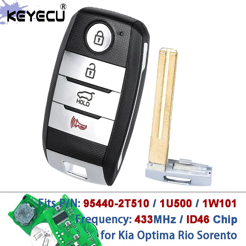 KEYECU 95440-2T510/ 95440-1U500 /95440-1W101 SY5XMFNA04 315MHz ID46 Chip Smart Fernbedienung Autoschlüssel für Kia Rio 2014-2017