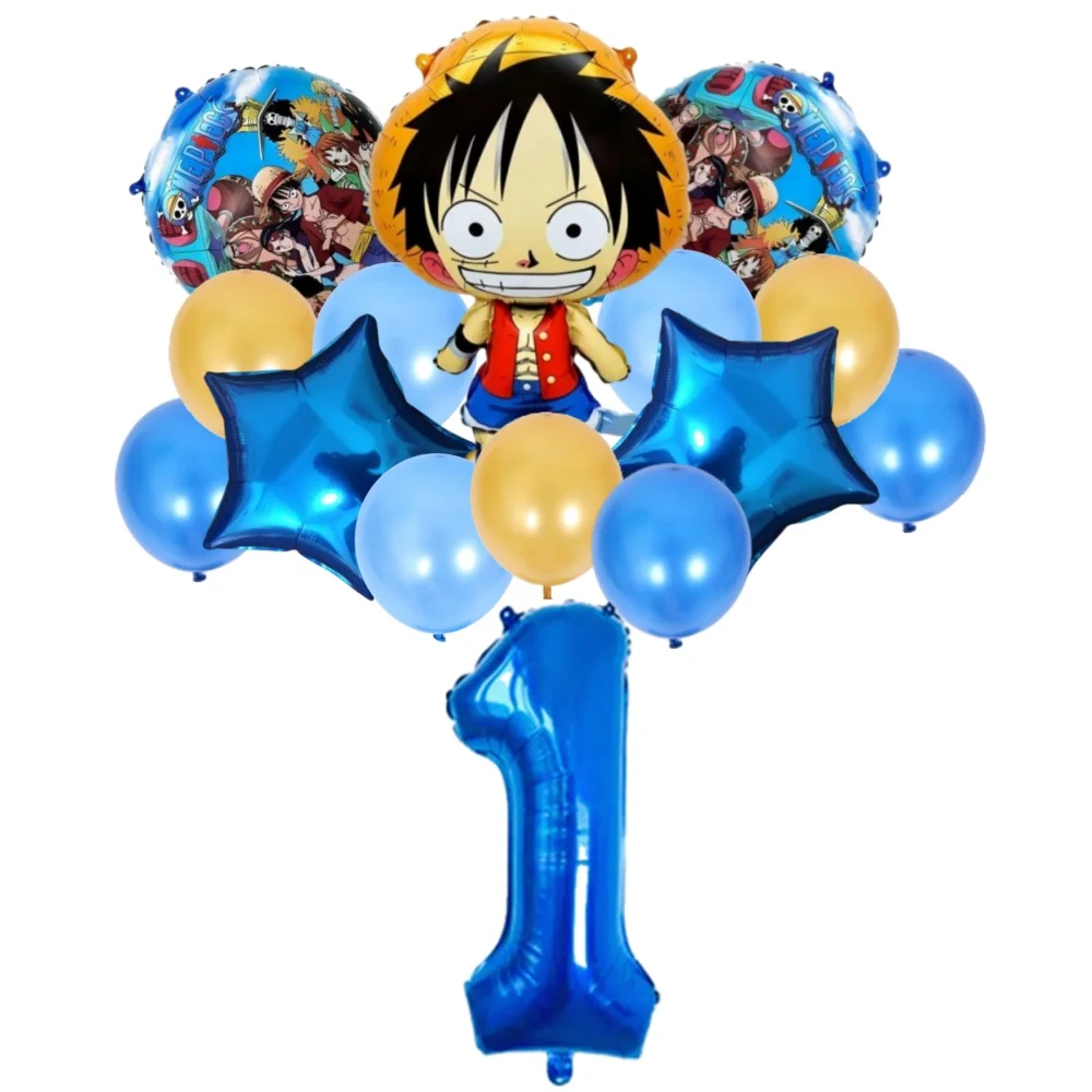 ชุดลูกโป่งวันพีซ สำหรับเด็กชายและเด็กหญิง ตกแต่งงานปาร์ตี้ อนิเมะลูฟี่ ลูกโป่งตัวเลขวันเกิด ฟิกเกอร์น่ารัก ของเล่นเด็ก ของขวัญ