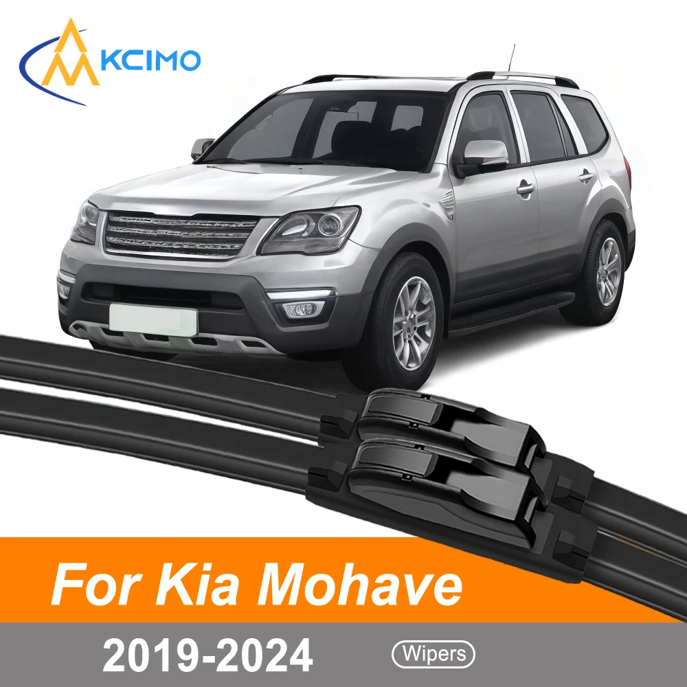 

All-Season Windshield Wiper Blades Pair/Set For Kia Mohave HM2 2019-2024 Low-Noise Durable Rubber All-Weather Protection