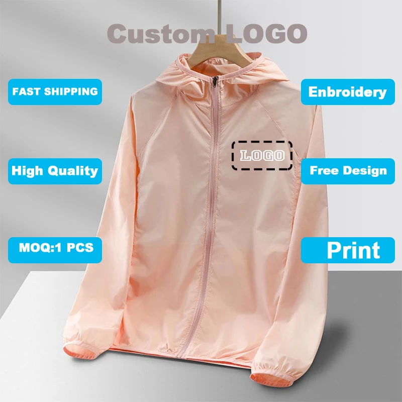 

customized logo Men's UPF 50+ Long Sleeve UV SPF Hooded Sun Protection Shirt with Rash Guard hat for Fishing, Lightweight FS2405