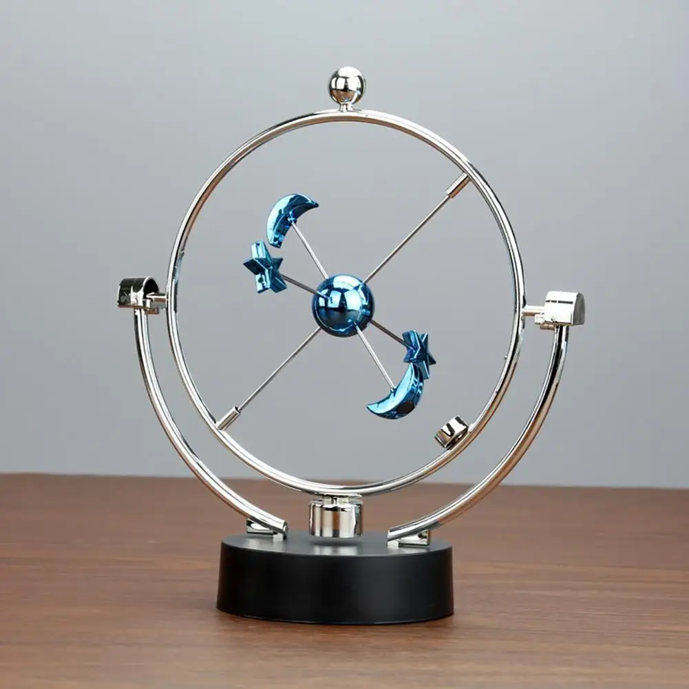 Motion Machine Freestanding Rotatable Wrought Iron Frame Physics Ball Perpetual Motion Toy Office Home Decoration