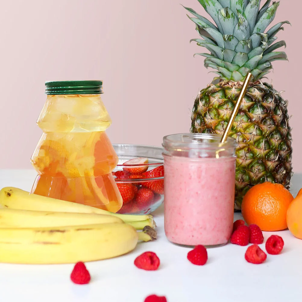 8 bottiglie di succo ermetiche portatili, contenitori decorativi per acqua, tè al latte, a forma di albero di Natale, supporti in plastica riutilizzabili
