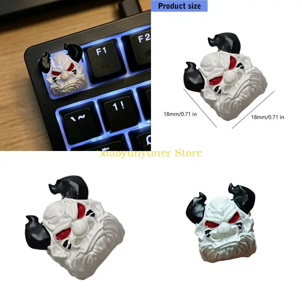 P9JB Handcrafted Resin Bulls Head Keycap For Mechanical Keyboard Unique Design