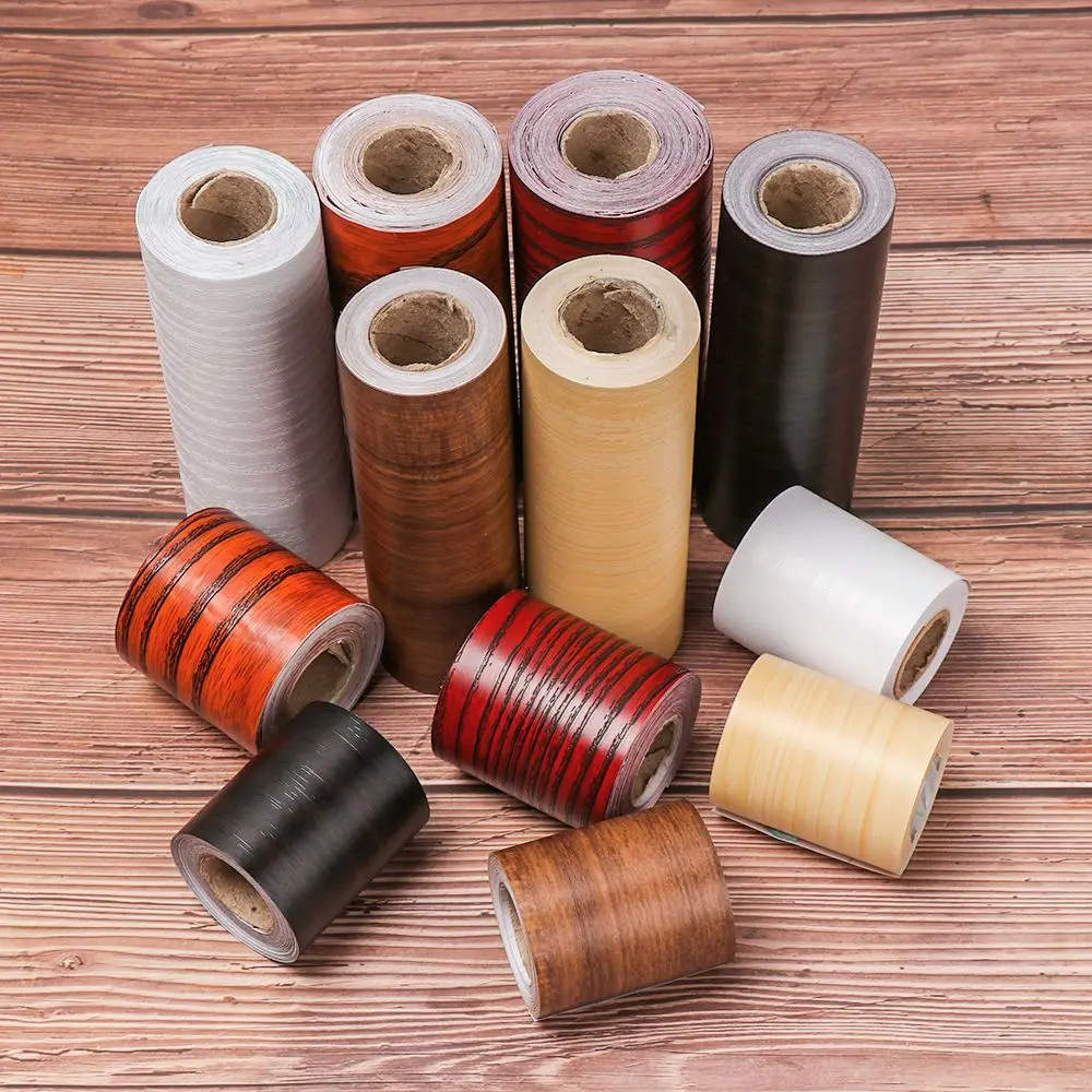 Living Room Self-adhesive Skirting Line Vinyl Decals Waist Line Wallpaper Baseboard Wood Wall Border Stickers