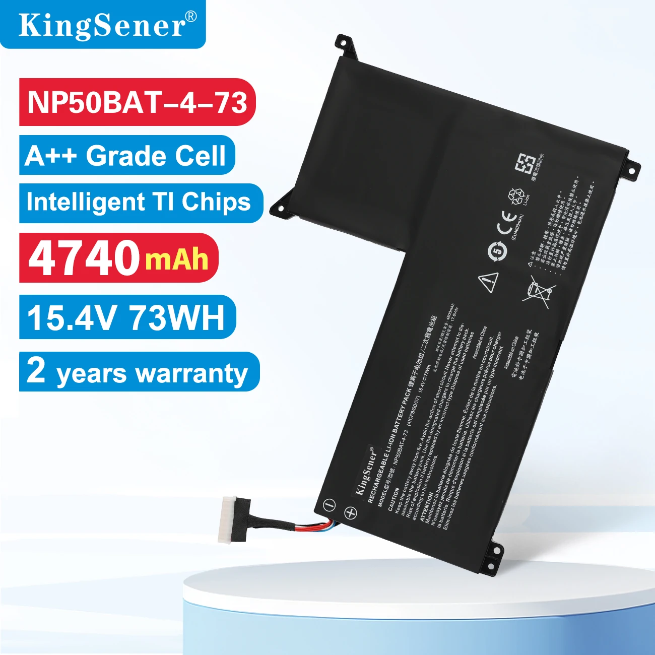 

KingSener NP50BAT-4-73 Laptop Battery For HASEE TX8R7 TX8R9 TX9R7 TX9R9 For CLEVO X15AT X17AT 2023 Schenker XMG Focus 17 (E23)