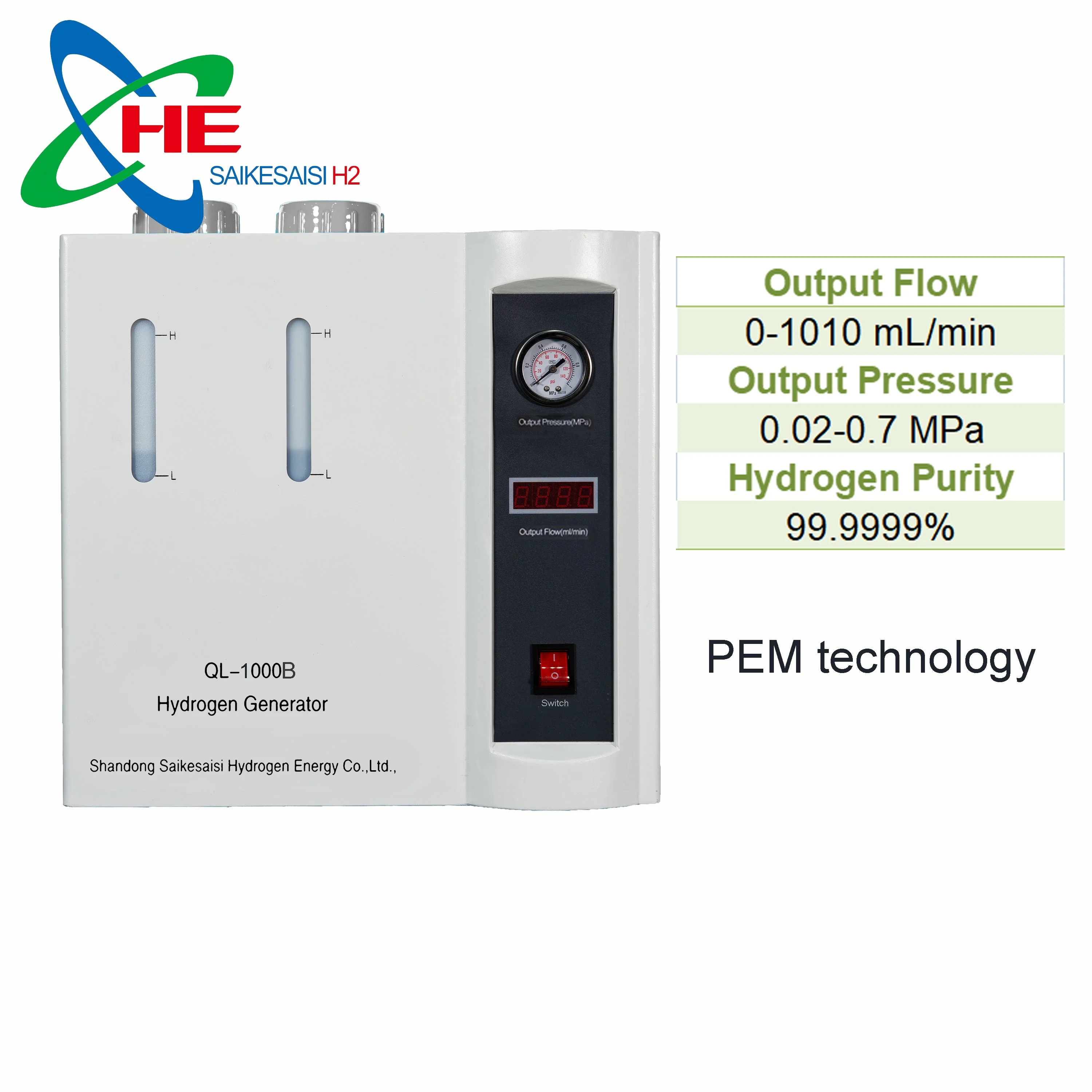 SPE PEM H2 Production Hydrogen Generation Equipment 1LPM Green Hydrogen by Water Electrolysis