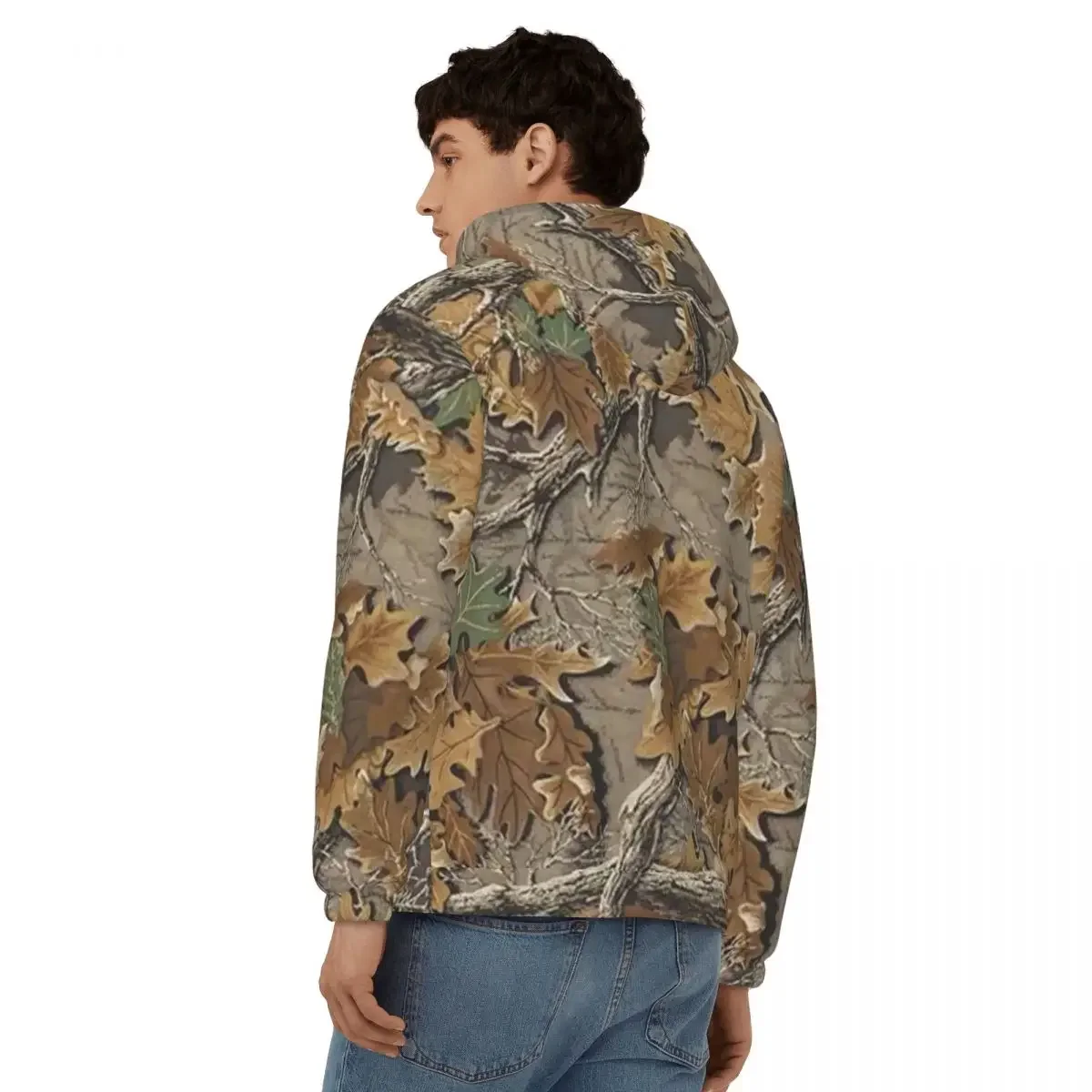 Camouflage Real Tree Realtree Hunter Camo Pattern  Zipper Hoodie Hip Hop Pullover Autumn Winter Sweatshirt Long Sleeve Tops