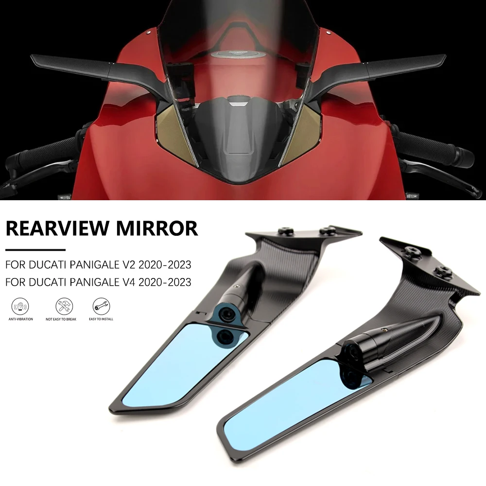 

Motorcycle Ducati PANIGALE V2 2020-2021 NEW Modified Fixed Wind Wing Rearview Mirror Reversing Mirror For Panigale V4 2023-2024