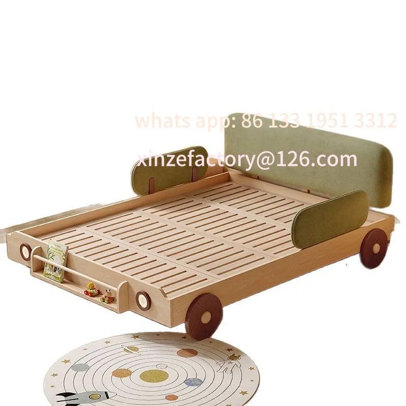 

Children's bed Car solid wood bed Children's fun modeling Small apartment children's room Boys and boys bed