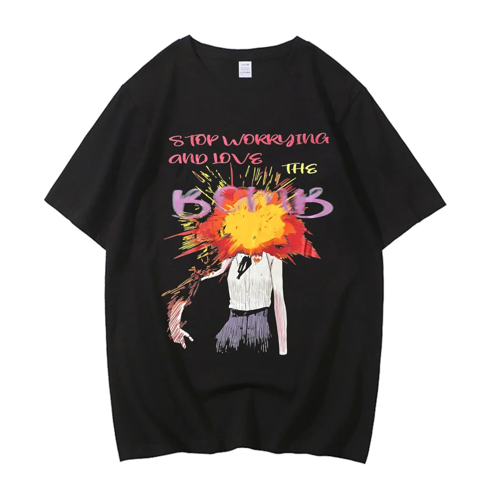 Anime Chainsaw Man Reze High Quality Cotton Shirt Teen University Graphic Grunge Retro T-shirt Classic Punk 2000s Trendy