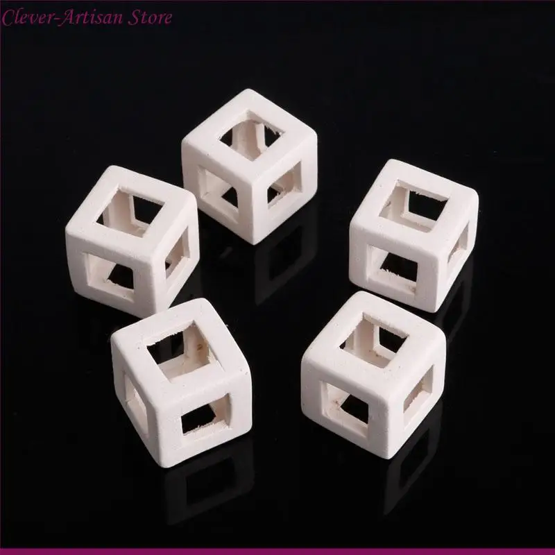 E06B Aquarium Decor Ceramic Cubic Cave House for Betta Cichlid Hiding Rest Spawning