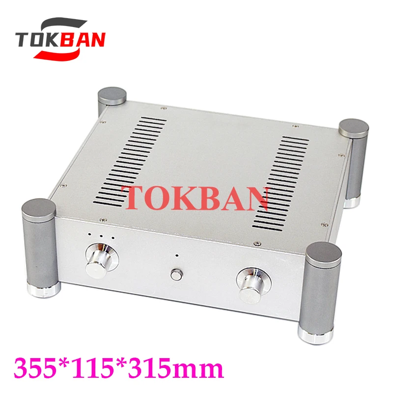 

Tokban Audio WA127 355*115*315mm Aluminum Vacuum Tube Amplifier Chassis Enclosure DIy HIFI Preamplifier DAC Decoder Case Shell