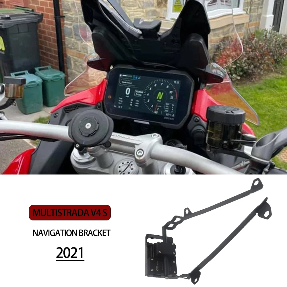 

2021 NEW Motorcycle Mobile Phone GPS Mount Navigation Bracket USB and Wireless Charging Stand For DUCATI MULTISTRADA V4 S V4S
