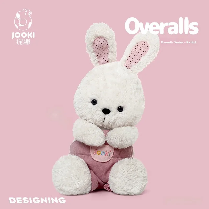 

Милая плюшевая кукла-кролик, подушка-игрушка, серия комбинезонов для девочек, мягкая набивная игрушка, коллекционная кукла, подушка с наполнителем из ПП хлопка