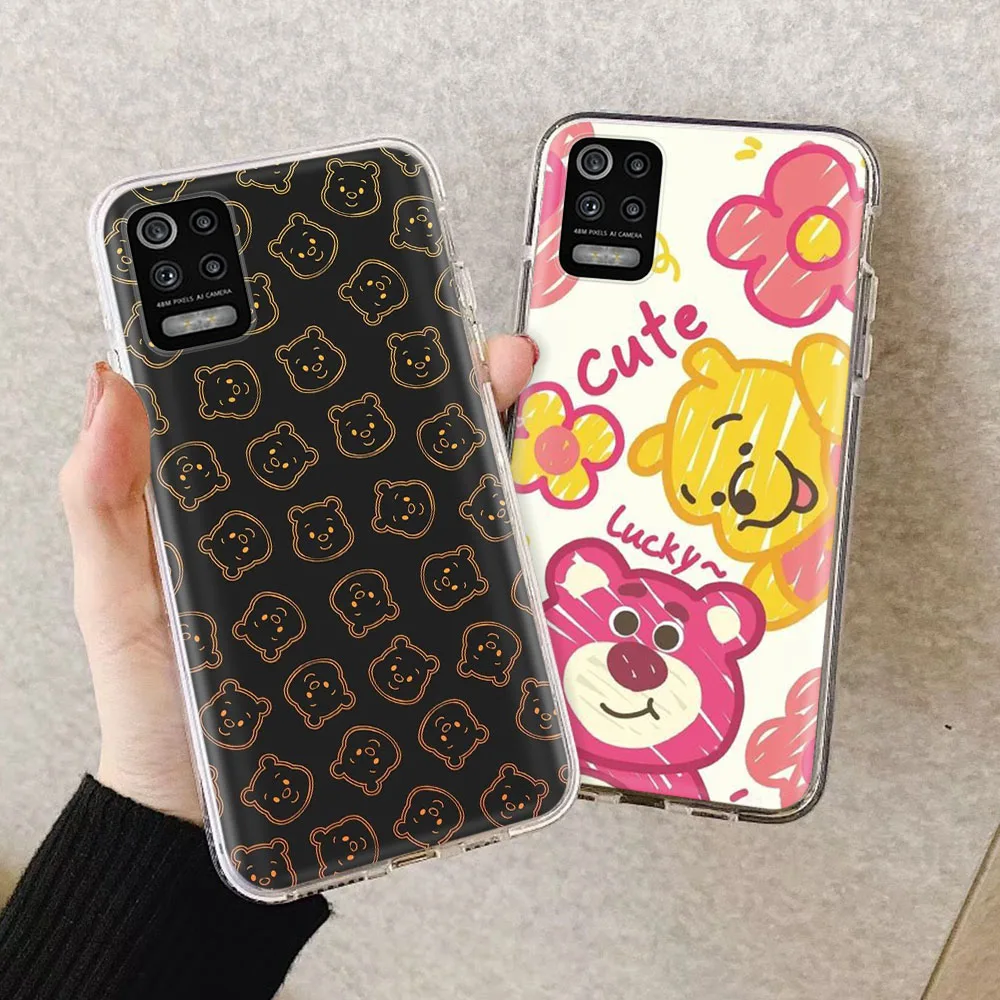 Transparent Case for Tecno Camon 15 16 17 17P 18 Premier 18I 18P 18T 19 POP 4 Pova 3 AIR 5P 5 LTE Pro Soft Cover Winnie Pooh