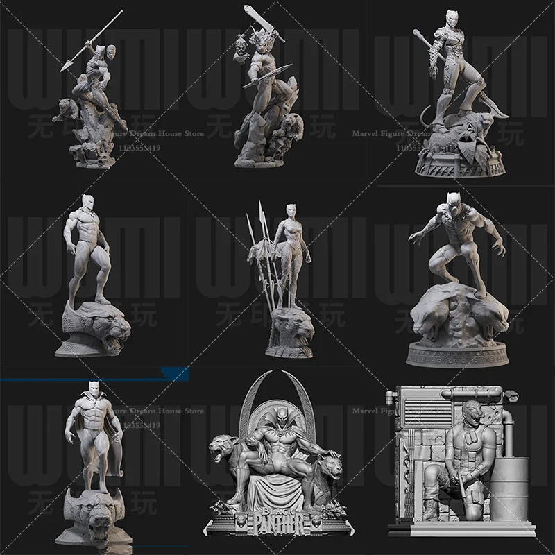 

1/24 1/18 Scale DIY Self-assembled GK 3D Resin Un-panited Doll White Model Genius Scientist Shuri Hunter T'Challa Agent Sam