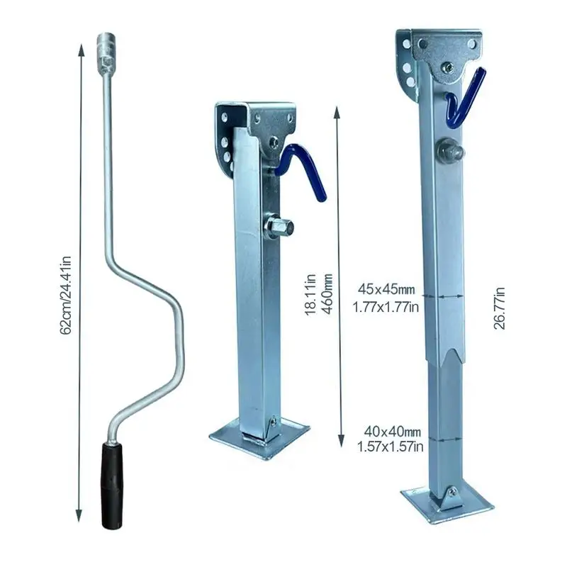 Trailer Stabilser Legs With hand crank 460~680mm Caravan Parking Corner Steady Camping RV Prop Stands Parts Accessories