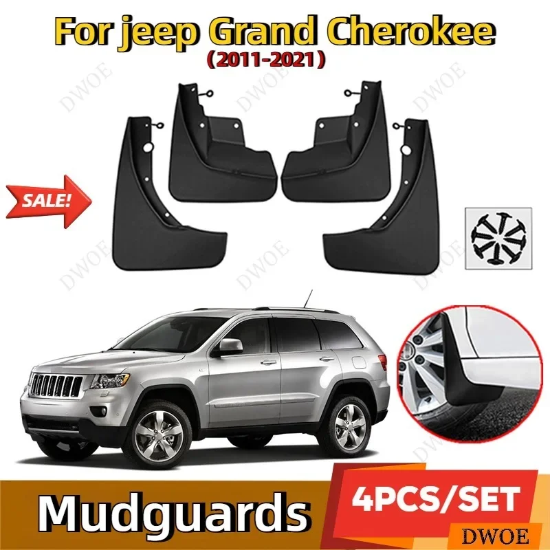 

DWOE Car Front and rear tires 4Pcs waterproof splash protection Fender for jeep Grand Cherokee 2011 2012 2013 2014 2015-2021