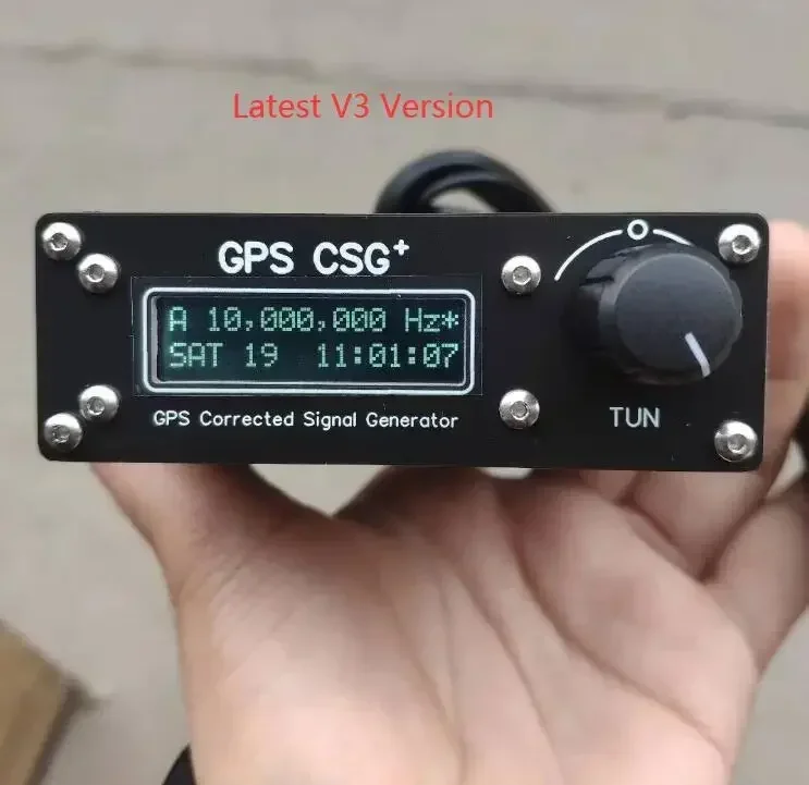 

GPS CSG+ V3 GPS Disciplined Oscillator GPSDO GPS Corrected Signal Generator 10KHz-220MHz Dual-Channel output For Audio